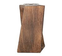 Yctze Handcrafted Glass Test Tube Plant Terrarium - Stylish Desktop Hydroponic Planter for Indoor Plants, Unique Wooden Frame, Ideal for Small Spaces (Carbon Grill)