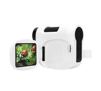 Yctze Handheld Microscope for Kids, 100-1600X Magnification Foldable Color Screen High Definition Camera Microscope with Built in 500mAh Battery, for Observation Research Study (Black White)