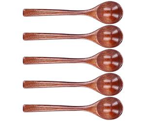 Yctze Handle Wooden Soup Spoon - 5Pcs Wood Soup Spoon Handle Rice Scoop Home Tableware Kitchen Restaurant - Korean Wooden Kitchen Utensils & Gadgets