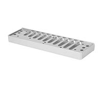 Yctze Harmonica Comb, 10 Hole Blues Harp Replacement Part for SP20, with Rounded Edges and Round Mouthpiece, Lightweight Aluminum Alloy (Silver)