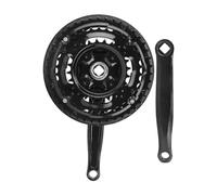 Yctze High Carbon Steel Crank Set with Chain Cover for 21/24/27 Speed Mountain Bikes - Durable 42T Design for Enhanced Performance and Style.