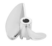 Yctze High-Performance 35mm RC Boat Propeller with 2 Blades - Aluminium Alloy, Fits FeiLun FT016, FT007, FT012, FT009, FT011, FT010, & Corpe RC Boats - Thrust & Control Performance (Silver S)