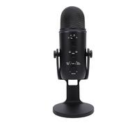 Yctze High-Performance USB Gaming Microphone with Quick Function, Ambient Lighting, Enhanced Voice Clarity, Volume Gain, and Lossless PC and Streaming (Black)
