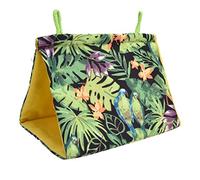 Yctze House Hanging Hammock Pet Hammock Shade Hanging Hut Tent Toys Plush Snuggle Pet Cave Parakeet Cockatiel - Birdcage Accessories