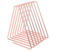 Yctze Innovative Flexible Folding Metal Bookend Stand Organizer for Desk - Adjustable Book Holder for School, Office, Home Use, and More (Pink Gold)