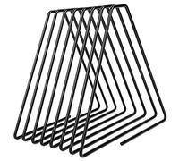 Yctze Innovative Flexible Folding Metal Bookend Stand Organizer for Desk - Adjustable Book Holder for School, Office, Home Use, and More (Black)