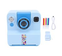 Yctze Instant Print Camera for Kids, 2.4 Inch Screen 1080P Video Recording 8X Digital Zoom Thermal Printing Camera with 4 Educational Games MP3 Music Playback (Blue)