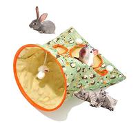 Yctze Interactive Cat Tunnel Bag with Crinkle Sounds, Plush Balls & - Foldable 5-Hole Pet Play Bucket for Cats and Kittens (Hedgehog)