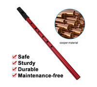 Yctze Irish Tin Whistle Key of Copper Traditional Irish Whistle Blowing Instrument with Storage Pouch - Beginners and Music Lovers (Red)