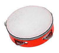 Yctze Kids Tambourine with Ergonomic Handle | Wood, Bright Sound | for Music Education & Fun (15.2cm/6in)