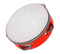 Yctze Kids Tambourine with Ergonomic Handle | Wood, Bright Sound | for Music Education & Fun (7in)