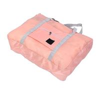 Yctze Large Capacity Foldable Duffle Bag - Lightweight Travel Luggage Organizer for Clothes, Cosmetics, and More (Pink)