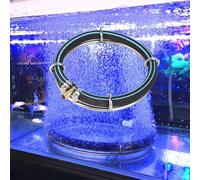 Yctze Large Quiet Very Bubble Diffuser Ring for Aquarium, Fish Tank Air Stone Bubbler for Oxygenation, Weighted Pump Disc for Outdoor Fish Pond Aeration (Single circle diameter