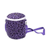 Yctze Large Short Plush Portable Pet Hamster Carrier - Outgoing Sleeping Bag for Squirrel, Hedgehog, and Guinea Pig (purple leopard print)