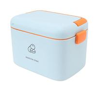 Yctze Large Storage Box with Removable Tray for Family Emergency Use Plastic Case for Travel，Camping Large Storage Box， ，Plastic ， with Removable Tray，Home Stor (A)
