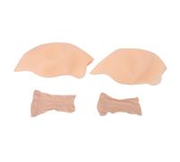 Yctze Latex Bald Cap, Elastic Breathable Lifelike Bald Head Wig Cap, Cosplay Halloween Costume for Kids, Teens & Adults, 2 Pack (Skin Color)