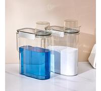 Yctze Laundry Room Pods Container Liquid Laundry Detergent Dispenser Room Organization Storage Large Capacity Detergent Powder Container with Lid Plastic Pods