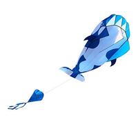 Yctze LeapStar 3D Kite, Large 120 * 215cm Soft Parafoil with Line Spool, for Fun (Blue and white)