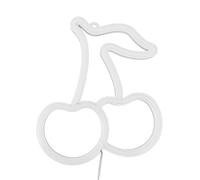 Yctze LED Neon Night Light - Neon Sign, USB and Battery Powered Decorative Wall Light Wedding, Party, and Home Decor - Beautiful Fruit Sign Bedroom and Children's Gifts (Red Lighting Cherry Shape)