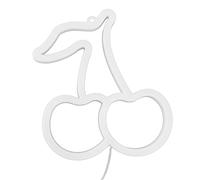 Yctze LED Neon Night Light - Neon Sign, USB and Battery Powered Decorative Wall Light Wedding, Party, and Home Decor - Beautiful Fruit Sign Bedroom and Children's Gifts (Pink Lighting Cherry Shape)