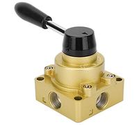 Yctze Lever Hand Valve 3 Position 4 Way Pneumatic Control Switch Equipment, & Easy to Install, Ideal for Various Applications