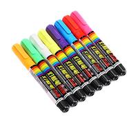 Yctze Liquid Chalk Pen Set - 8 Colorful Erasable Highlighters for Surfaces, & Easy to, for Home and School