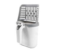 Yctze Litter Scooper with Holder 2 in 1 Design Integrated Litter with Waste Can Scooper with Trash Container Pet Supplies/Cats/ & Housebreaking/Scoops (with Baffle and 8 Rolls Garbage Bags)