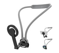 Yctze Magnetic Neck Phone Holder, 16 N52 Powerful Magnets with 180 Adjustable Angle Bracket for Smartphones Action Cameras Video Recording Vlog Cooking DIY Travel