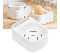 Yctze Makeup Sponge Holder with Lid, PS Anti-Dust Storage Rack & Drying Stand for Beauty Sponges and Powder Puffs