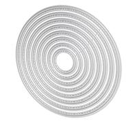 Yctze Metal Cutting Die - Oval Etched Design Dies Decorative Embossing, Perfect Crafts, Scrapbooking, Photo Albums, Greeting Cards, and Wedding Invitations - Carbon Steel