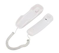 Yctze Mini Wall Landline Phone, White LCD Display Telephone, Dual Caller ID System Phone with 38 Group Call Memory, Ideal for DTMF Caller ID & Convenient Use