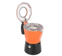 Yctze Moka Pot Stovetop Coffee Maker - 2 Valve Aluminum Alloy, Heat Resistant Design, Ergonomic Handle, Easy to, Versatile for Home & Office Brewing (3 Cups 150ML)