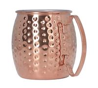 Yctze Moscow Mule Mug, Stainless Steel Copper Cocktail Mug 500ml 304 Stainless Steel Rustproof Anti Drop with Luxurious Glossy Vintage, Ideal for Bars Hotels Restaurants (Rosy Gold)
