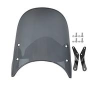 Yctze Motorcycle Wind Deflector 5-7in Round Headlight ABS | 3mm thick smoked shield, metal support brackets, fit Bonneville T100 T120 Thruxton, easy install