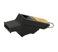 Yctze Non-Core Referee Whistle with Nylon Hanger - Professional Contest Whistle Sports - High Volume Emergence Sound, Clear Permeability, ABS Construction (Black Gold)