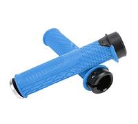 Yctze Non Slip Soft Rubber Bike Handle Grips - Bike Rubber Shock Absorption Handlebars Handle Grips Accessory - Ergonomic Design Soft Gel Dual Lock on Handlebar Mountain MBX (Blue)