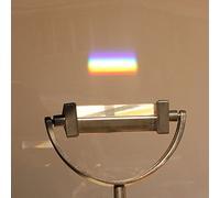 Yctze Optical Glass Triangular Prism with Stand for Physics Light Spectrum Teaching Tool Reflective Qua Optical Glass Prism，Triangular ，Equilateral ，Light Spectrum Tool，Phys