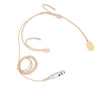 Yctze Over Ear Headset Microphone, Highly Sensitive Condenser Mic, Stable Signal No Latency Microphone with 4 Pin XLR Cable for Wireless System Beltpack Transmitter, Ideal for DJs &