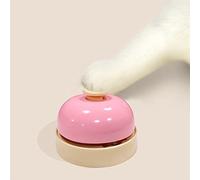 Yctze Pet Call Bell with Sensitive Buttons - Metal Dog Training Dinner Bell, Lightweight and Portable Dog Toys (Pink)