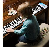 Yctze Piano Sticker Transparent PVC Removable for 61/88 Key Electronic Pianos Beginners Kids Colored 28 X 19cm (Black)