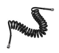 Yctze Polyurethane Coil Air Hose with G1/8 Female Thread Fittings - Flexible 6.6ft Airbrush Hose for Paint Airbrush Accessories