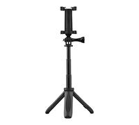 Yctze Portable Foldable Mini Desktop Tripod Phone Holder with 3 Sections Extendable Adjustable Phone Length for Smartphone Vlog Recording Selfie Live Stream