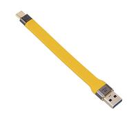 Yctze Portable Short USB A to USB C Cable - Flexible FPC Design with 100W 5A Fast Charging & 10Gbps Data Transfer