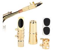 Yctze Premium Brass Alto Saxophone Mouthpiece with Pads for Enhanced Sound and Comfort (7C)