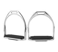 Yctze Premium Iron Stirrups with Black Rubber Mat - Heavy Duty Equestrian Stirrup Safe and Comfortable Riding, Non-Slip Design, Suitable All Riders - 300 Kg Load Capacity