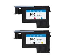 Yctze Premium Quality Printhead for HP 940 C4900A C4901A Compatible with 8000 8500 Series Printers (Black and Yellow + red and Blue)