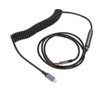 Yctze Professional Coiled USB C to USB A Keyboard Cable with Metal Aviation Connector for Mechanical Gaming Keyboards