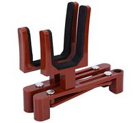 Yctze Professional Portable Folding Violin Stand Bracket in Red - and Lightweight Violin Accessory with Bow Holder - Musicians on the Go