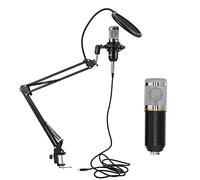 Yctze Professional USB Condenser Phone Kit with Shock Mount and Arm for PC Desktop, Ideal for Streaming and Recording (Black+Silver)