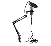 Yctze Professional USB Condenser Phone Kit with Shock Mount and Arm for PC Desktop, Ideal for Streaming and Recording (Blue + Silver)